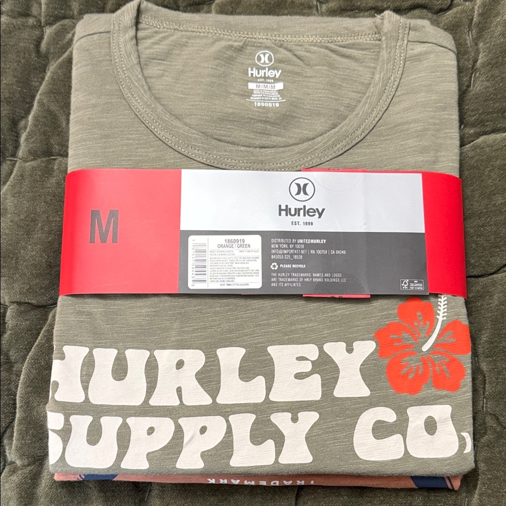Hurley Graphic Tee 2-Pack in Coral and Green